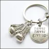 Key Rings Never Give Up Boxing Gloves Inspirational Keychain Fitness Bodybuilding Creative Backpack Pendant 405 8Owre 6Sg10 803 Drop Otp39