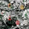 Party Decoration 6Pcs Tree Pattern Decorative Christmas Balls Pendant Plastic Xmas Ornaments For Household