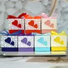 Wrap regalo 50100pcs Love Heart Candy Box Sweet Container e scatole con nastro per battesimo per la festa di compleanno Decorazione del matrimonio 230110