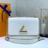 2023 New Style Classic Original Cross Body Top Quality Luxury Designer Bag Twist Handväskor Leather Messenger Shoulder Crossbody Purse Crossbody Purse