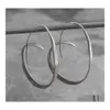 Dangle Chandelier 빈티지 Big Round Circle Hoop Earrings Jewelry 앤티크 Sier Color Spiral Hook for Women Statement Drop Delivery OTE05