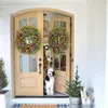 Decorative Flowers Window Colorful For Decoration WreathRound Cottage Artificial Of Garland Door Used Green Wall And Wreath Fall Front
