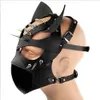 Articoli di bellezza Bdsm Fetish Maschera in pelle per uomo Donna Cosplay regolabile Unisexy Bondage Cintura Restrizioni Maschere schiavo Coppie S2593