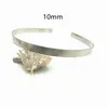 Bandas da cabe￧a 50pcslot m 5mm 7mm 10mm Sier Gold Metal Metal Hairband Decorativa Band para meninas por atacado Craft Hairwea Dh7ny