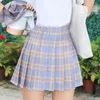 Rokken jocoo jolee dames zomer hoge taille plaid casual Korean a line shirts Japanse school kawaii aline voor tiener 230110