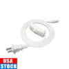 Strömsladdkabel för T8 Tube LED växer ljus med ON Off Switch 3Pin Integrated Tube Connector Extension US Plug 1ft 2ft 3,3ft 4ft 5ft 6ft 6,6 ft 100st usalight