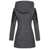 Women's Wool Blends 5XL Winter Warm Slim Zipper Women Jacket Thickening Cotton Hooded Coat Female Splice Overcoat Outwear Parkas 230109