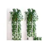 Flores decorativas grinaldas por atacado vendendo plantas artificiais de folhas de folhas de folhas de vinha decora￧￣o de folhagem falsa decora￧￣o de f￩rias de f￩rias n othpn