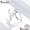 Charm 1 st sier 925 öron manschett örhängen för kvinnor katt på smycken unik design sterling brincos sce967 221014 droppleverans dhnbi