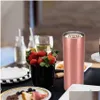 Tumblers 20Oz Skinny Cups Tumbler Edelstahl Kaffeetassen mit Deckel Colorf Sts Insated Vacuum Slim Straight Cup Bier Wasserflasche Dhu2E