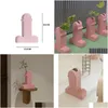 Vasi Memphis Medievale Divertente Ornamenti decorativi nordici Disposizione dei fiori Ceramica Shiva Pink Art Gift Drop Delivery Home Garden Dhmgj