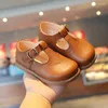 Flat Shoes COZULMA Girls Leather 1-6 Years Children Boys Fashion Flats Kids T-Strap Hook & Loop Casual Size 21-30