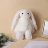 Sublimazione Easter Bunny Peluche orecchie lunghe Forniture per feste coniglietti bambola con pois 30cm bambole di coniglio bianco grigio rosa per bambini simpatici giocattoli di peluche morbidi