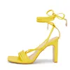 Dress Shoes 2023 Metal Strap Thick Heel Waterproof Platform Rome Super High Square Toe Plus Size Fashion Women's Tassel