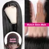 Long Straight 5X5 Closure Wig HD Transparent Lace Human Hair For Women PrePlucked Brazilain Remy With Baby