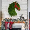 Flores decorativas de coroa de grinaldas de inverno- Double Horse Head Christmas Decoration Strength #T2G