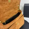 Faux Suede Chain Bag Velvet Quilted Messenger Bag Flap Crossbody Shoulder Bags Purse Women Handbags Genuine Leather Hardware Fashion Letter Buckle 4 Colours Pouch