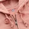 Women's Hoodies Lovirs Women's Coat Outdoor Zip-up Spring Autumn Solid Color Jacket Loose Cotton Long-sleeved Home Clothing