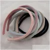 Headbands 10Pcs 12Mm Pastel Colors Veet Fabric Ered Plastic Hair Hoops For Women Girls Fur Hairbands 221107 Drop Delivery Jewelry Ha Dh8Ab