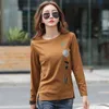 T-shirt Femme LJSXLS Imprimer T Femmes Coton Mode Coréenne Femme Vêtements Printemps Tops Automne Tshirt À Manches Longues Tee Femme 230110