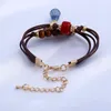 Bracelets porte-bonheur Vintage cristal pendentif pour femmes bohème Style ethnique géométrique balancent Bracelete bijoux accessoires