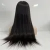 Peruki Brazylijskie dziewicze włosy Human Human Sily Prosty Black Color 1B# 4x4 Jedwabny Top Topper dla białych kobiet