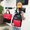 Backpack Sets For Women Canvas Handbag Female College Korean Primary Student Schoolbag Large Capacity Travel Shopping School Bag