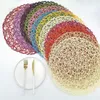 Paper Tableware Cup Mat Insulation pad Kindergarten Decoration DIY Paper Rope Hand Woven Heat Round Table Coaster 13 colors A0111