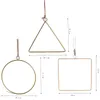 装飾的な花の花輪北欧の幾何学的な金属壁吊り鍛造鉄の花輪ロープ吊り下げられた花の装飾家