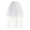 Skirts 4 Colors Fashion Women Long Tulle Elegant Princess Sexy Style Irregular Mesh Tutu Vintage Mini Puffy 230110