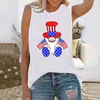 Women's Tanks & Camis 4x Women Clothes Independence Day Shirts Loose Daily Stylish Top Shirt Chain Tops For WomenWomen's