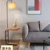 Floor Lamps USB Wireless Charging Wood Bracket Design Living Room Led With Shelf Bedroom Bedside Lamp Study Standing Lights