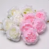 Dekorativa föremål Figurer Peony Rose Silk Flower Heads Diy Wedding Decoration Wreath Scrapbooking Craft Fake Flowers 230110