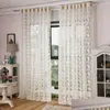 Cortina cortina Jacquard Feather Sheer Curtains White 1 painel Jinya Decora￧￣o de casa elegante Janela SNS para crian￧as da porta do quarto Drop Dhzkd