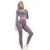 Women's Two Piece Pants Seamless Women Leggings High Waist Push Up Leggins Tight Fitness For Gym Yoga Workout Sports Suit Drop