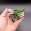14 mm krokodil vattenpipa bitar sött djur orm munstycke med handtag färgglad rök skål glas vattenpipa bubblare gratis frakt
