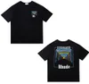 22SS Camisetas para hombre Camisetas de diseñador para mujer Rhude Impreso Moda hombre Camiseta TopQuality EE. UU. Tamaño M-XL CIPE