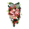 装飾的な花人工花逆さまのクリスマスツリー再利用可能なキャンディーエクサイツボウノットガーランドペンダントショップウィンドウの装飾