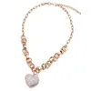 Pendentif colliers Shefly haute qualité cubique zircone collier pendentifs CZ cristal coeur couleur or Rose bijoux de mode Kolye XL069291
