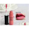 Lip Gloss Soft Matte Veet Batom Líquido Natural Nude Longa Duração À Prova D 'Água 8ml Maquiagem Lipgloss Drop Delivery Saúde Beleza Lip6651346