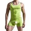 Maillots de corps coton Sexy hommes vêtements maillot de corps hommes body sous-vêtements gai lutte Singlet combinaisons Boxer Teddies gilets