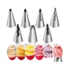 Baking Pastry Tools 7Pcs Doll Skirt Cake Cream Nozzles Stainless Steel Icing Pi Diy Tips Flower Mouth Cupcake Decorating Drop Deli Dh2Hv