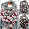Sjaals dames kerstknop sjaalsneeuwen afdrukken casual winter warme sjaals kerstman mode wrap winddicht buiten