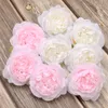 Dekorativa föremål Figurer Peony Rose Silk Flower Heads Diy Wedding Decoration Wreath Scrapbooking Craft Fake Flowers 230110