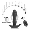 Sex leksak massager vuxen massager trådlös anal vibrator teleskop rotera vibratorer fjärrkontroll dildo prostata rumpa pluggar leksaker för män kvinna gay