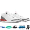 Tênis de basquete masculino feminino 3s Jumpman 3 Tênis de design Sping Fall Sports Trainer UNC Pine Green Fire Red Dark Iris Cool Grey Throw Line Tênis Trainers