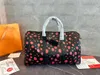 Yayoi Kusama 2023ss Dots Duffel Bag Designer X YK Keepall 45 Torebka 3D Painted Polka Dots Prints Crossbody Duża pojemność248g