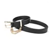 Belts Women Fashion Metal Buckle PU Leather Pin Belt Hip-Hop Rock Punk Style Waist Chain Jeans Trouser Waistband Accessories