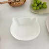 Tallrikar söta björnbordsartiklar enkel fast färg dessert omedelbar nudel skål keramik europeisk stil västerländsk platta vajilla