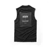 Mens Tank Tops Summer Cotton Mens Vest Round Neck Wide Shoulder Sleeveless Top Fashion Fitness Men Sportwear Jogger Bodybuilding